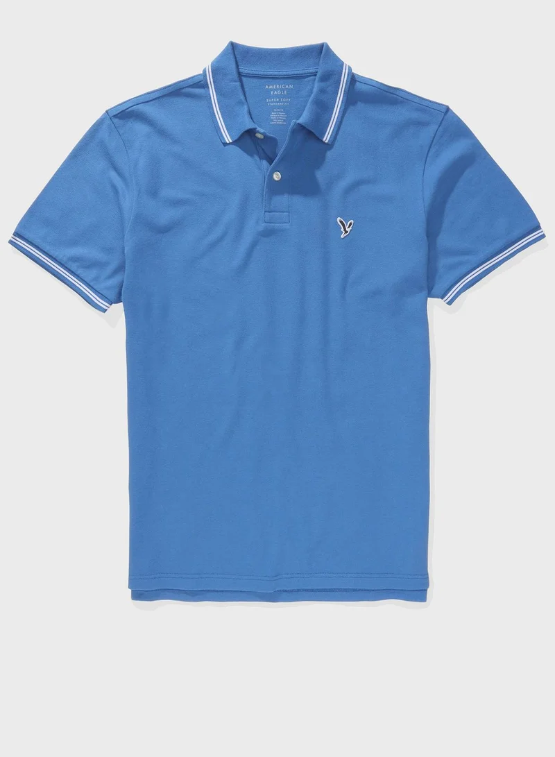 American Eagle Logo Pique Polo
