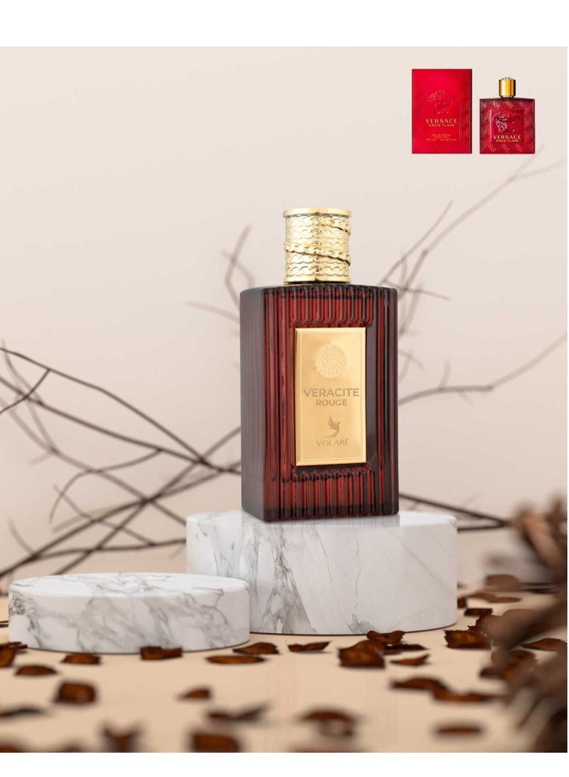 VOLARE Veracite Rouge Unisex Eau de Parfum unisex ( Inspired by Versace Eros Flame) - 100ml  - Image 2