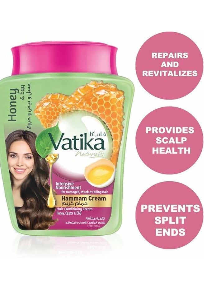 VATIKA - Vatika Naturals Hammam Cream Honey & Egg Intensive Nourishment  900 G - Image 1