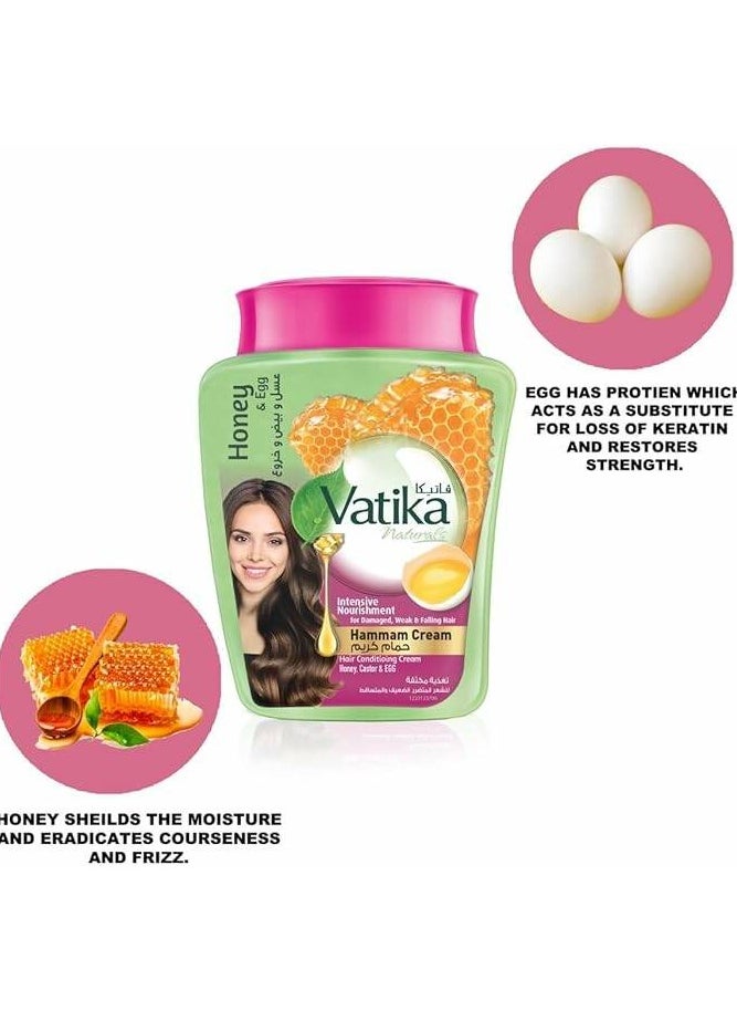 VATIKA - Vatika Naturals Hammam Cream Honey & Egg Intensive Nourishment  900 G - Image 1