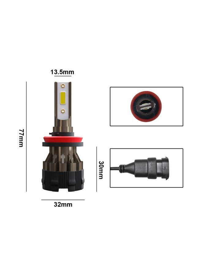 إسكدنيا 2-Piece Car LED Headlight Bulbs - Image 2
