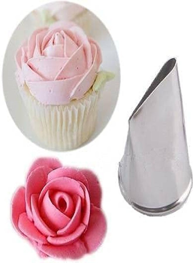 Kosh -Baking Pastry Decorating Tool Decorating Cake Nozzles Rose Flower- 1M and 2D, Rose Petal Nozzle with Flower Nail- (1 Piece) Steel Quick Flower Icing Nozzle - Image 5