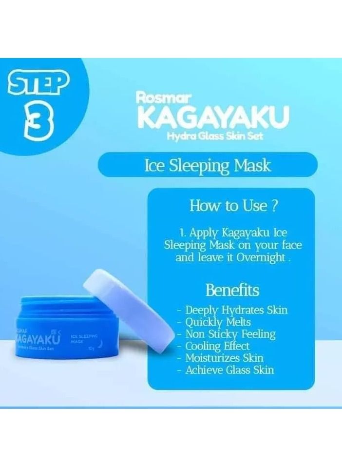 روزمار مجموعة هيدرا جلاس للبشرة من 10 أصناف بثرة التبييض الفوري ومزيل الندبات 5in1 مجموعة العناية بالبشرة خفيفة الصيانة - Image 5