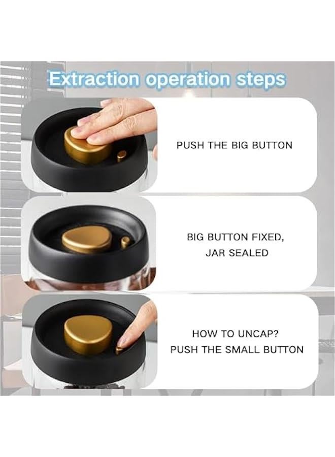 HOOKOR Coffee Canisters with Airtight Lid Seal, Kitchen Storage Jars, Food Storage Containers - Perfect for Coffee Beans, Candy, Spices, Tea, Sugar, Rice (500ml) - Image 4