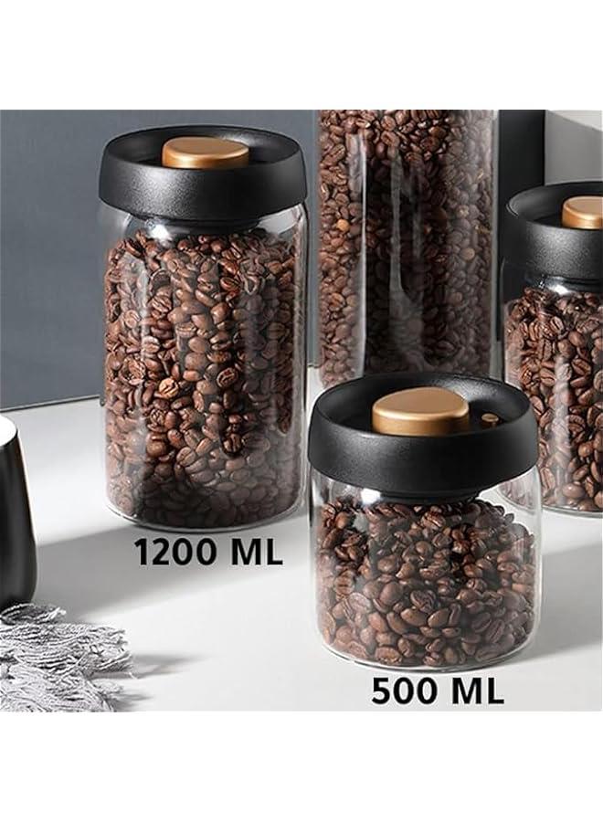 HOOKOR Coffee Canisters with Airtight Lid Seal, Kitchen Storage Jars, Food Storage Containers - Perfect for Coffee Beans, Candy, Spices, Tea, Sugar, Rice (500ml) - Image 3