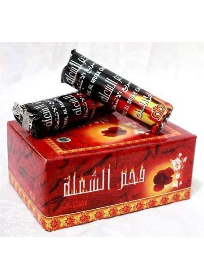 32-Pieces Bakhoor Charcoal Quick Ignite and Long Lasting Incense Coal Alshola Charcoal-33 mm  Easy Quick light Charcoal for Quick use - Image 1