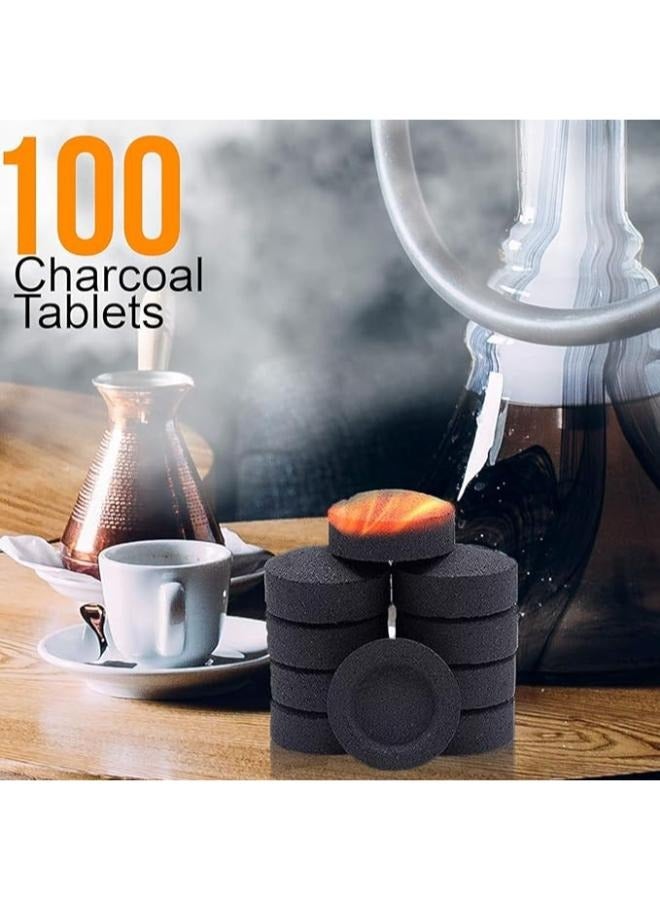 32-Pieces Bakhoor Charcoal Quick Ignite and Long Lasting Incense Coal Alshola Charcoal-33 mm  Easy Quick light Charcoal for Quick use - Image 3