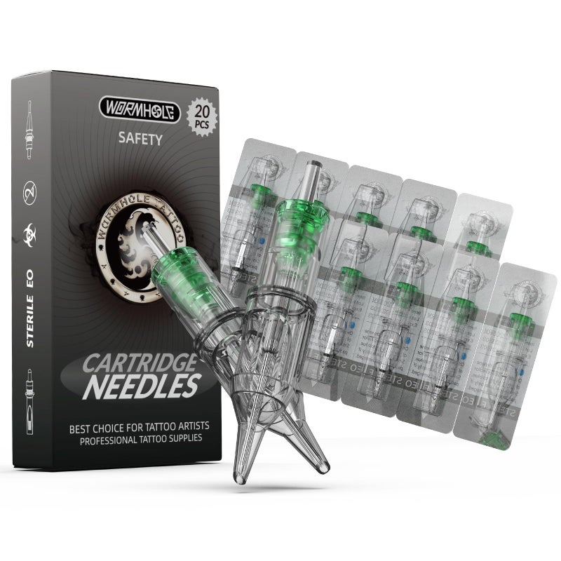 Wormhole Tattoo Needles 20Pcs 3RS Disposable Tattoo Cartridge Needles Round Shader for Tattoo Gun Cartridge Machine Permanent Makeup (1003RS) - Image 1