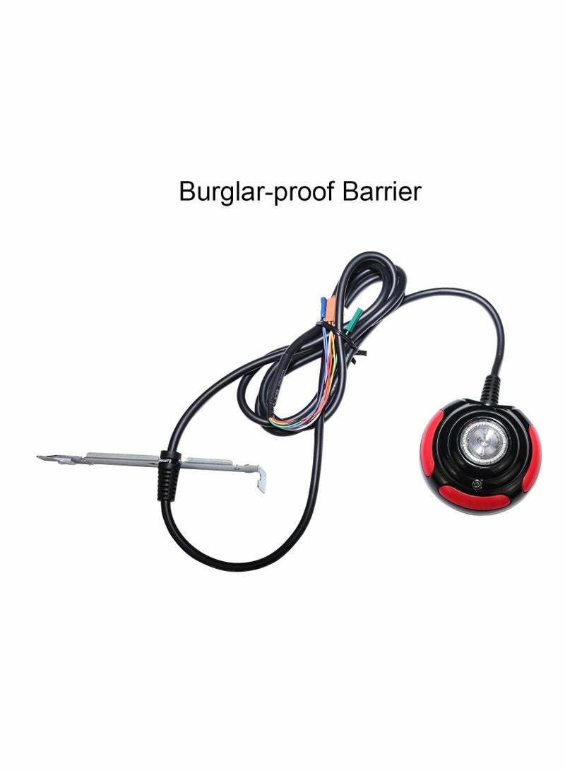 KASTWAVE Desktop PC Computer Case Power Supply on/Off Reset HDD Push Round Big Button Switch with 1.6m Cable - Image 4