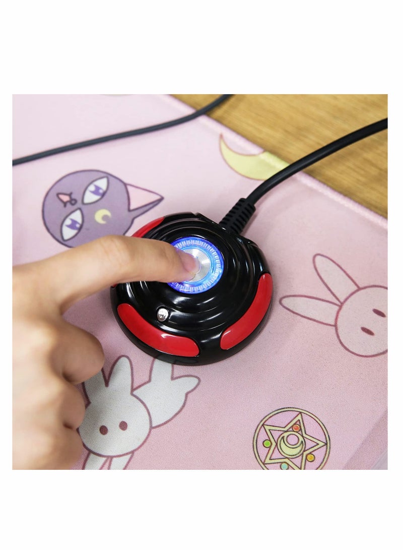 KASTWAVE Desktop PC Computer Case Power Supply on/Off Reset HDD Push Round Big Button Switch with 1.6m Cable - Image 5