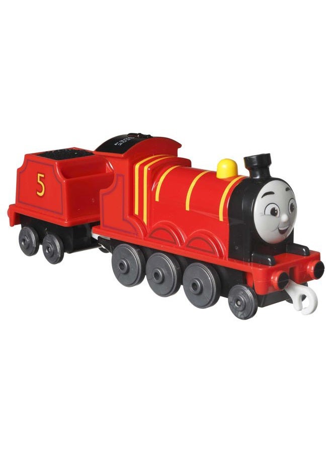 Thomas & Friends Fisher-Price die-cast push-along James toy train engine for preschool kids ages 3+ - Image 4