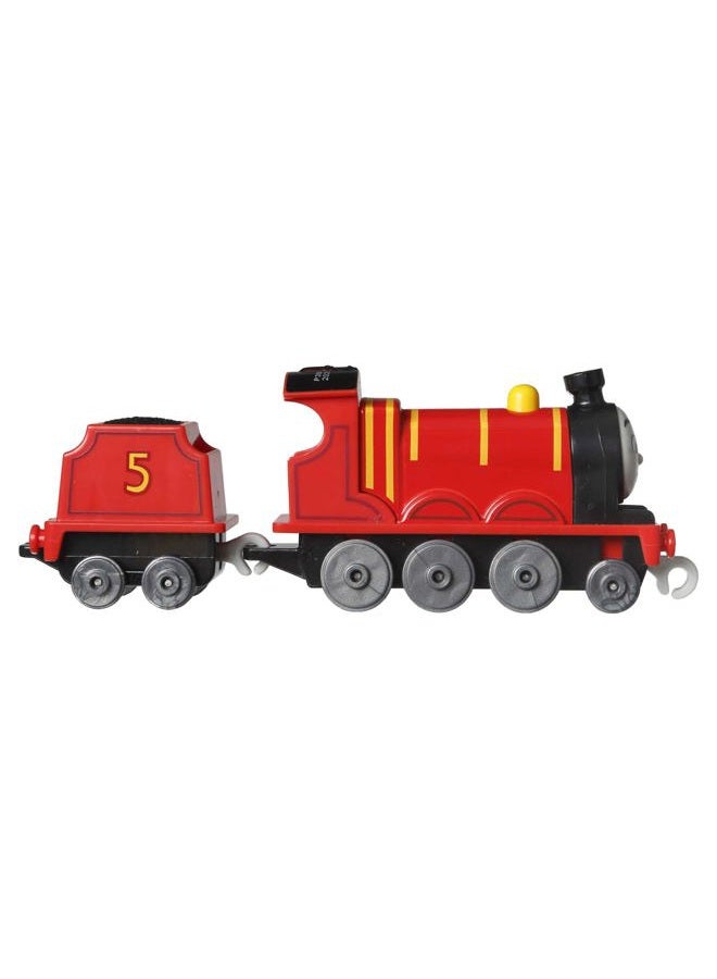 Thomas & Friends Fisher-Price die-cast push-along James toy train engine for preschool kids ages 3+ - Image 5