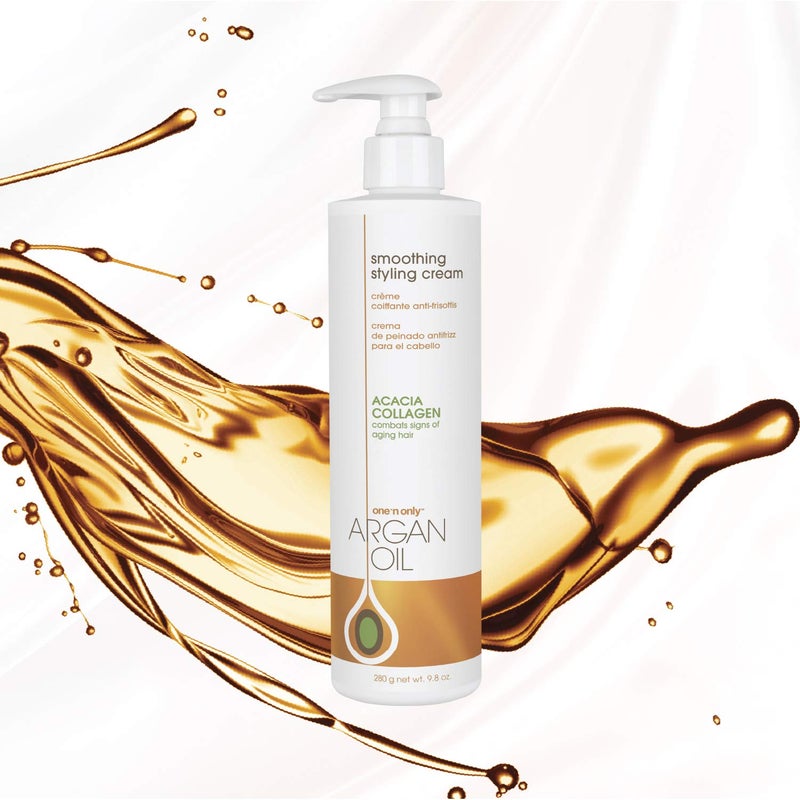 One N Only One 'n Only Argan Oil Smoothing Styling Cream, Helps Protect Hair Color, Eliminates Frizz, Hydrates, Adds Shine, Definition, and Texture for a Flexible Hold, 9.8 Ounces - Image 2