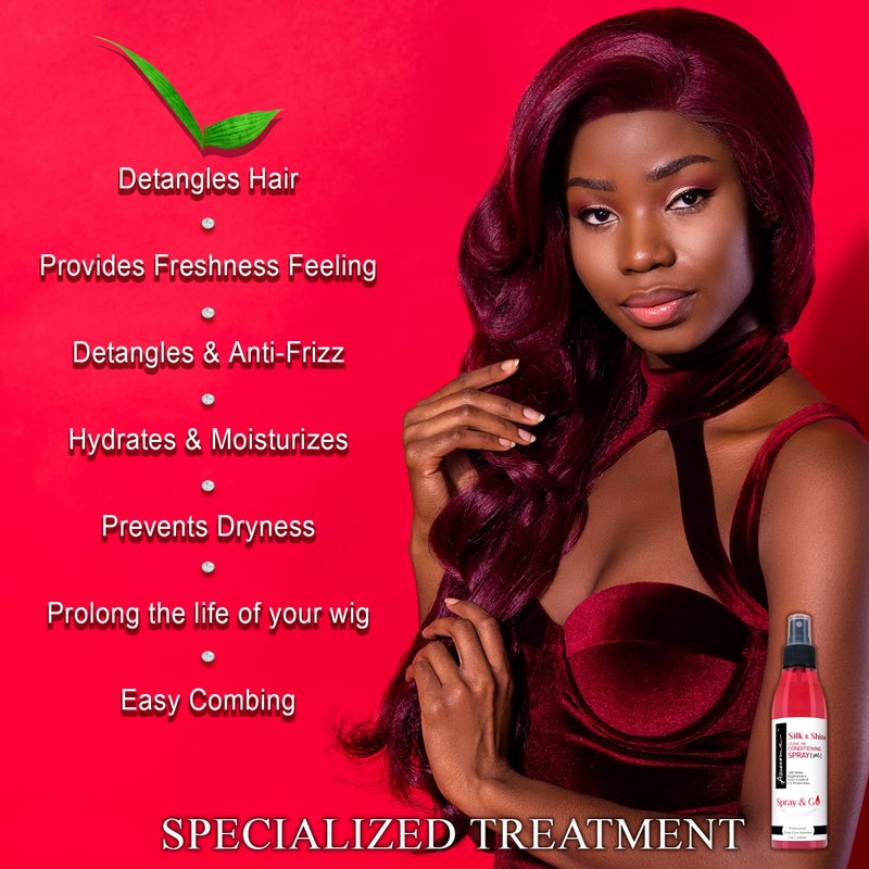 Awesome Silk & Shine Leave in Conditioner Spray, pH5, Leaves Excellent Scent, Anti-Frizz, Provides Freshness Feeling, UV Protection, 7 fl oz - Image 2