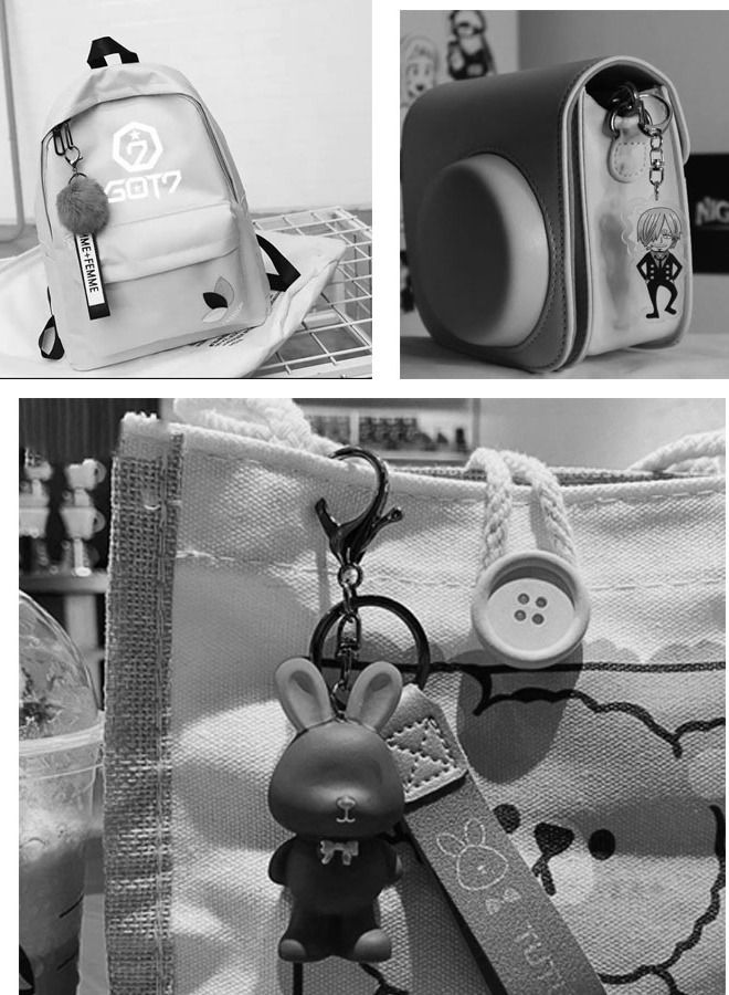 Distinctive Cartoon Keychain Cute Accessory Anime Bear Keychain With Ribbon Fit Car And Purse And Bag Cute Creative Gift - Image 4