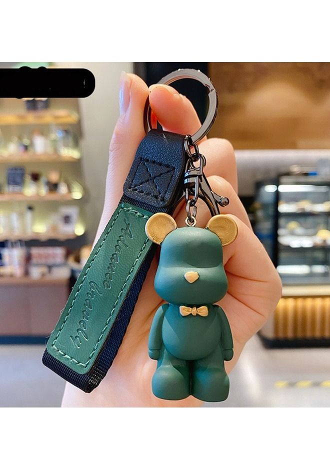 Distinctive Cartoon Keychain Cute Accessory Anime Bear Keychain With Ribbon Fit Car And Purse And Bag Cute Creative Gift - Image 2