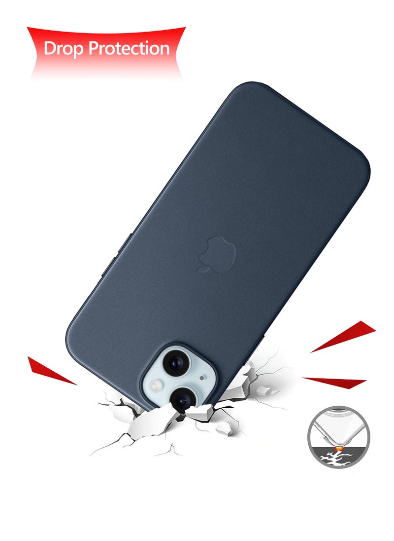 Wtech - Soft Liquid Silicone Case Cover With MagSafe For Apple iPhone 15 Plus 2023 Storm Blue - Image 1