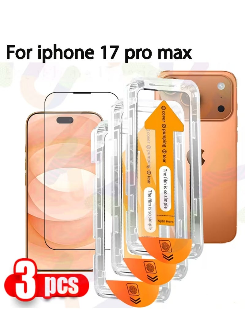 X-level 3Pcs iPhone 17 Pro Max Screen Protector,for iPhone 17 Pro Max with Oleophobic Coating Dust Free Easy Installation - Image 1