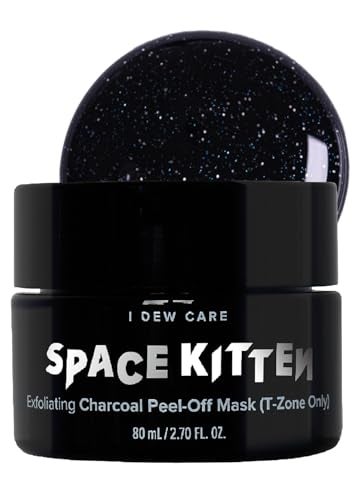 I DEW CARE Peeloff Face Mask Space Kitten Blackhead Remover Whitehead Mask Exfoliate with Charcoal For Tzone Pore Clearing 270 Fl Oz