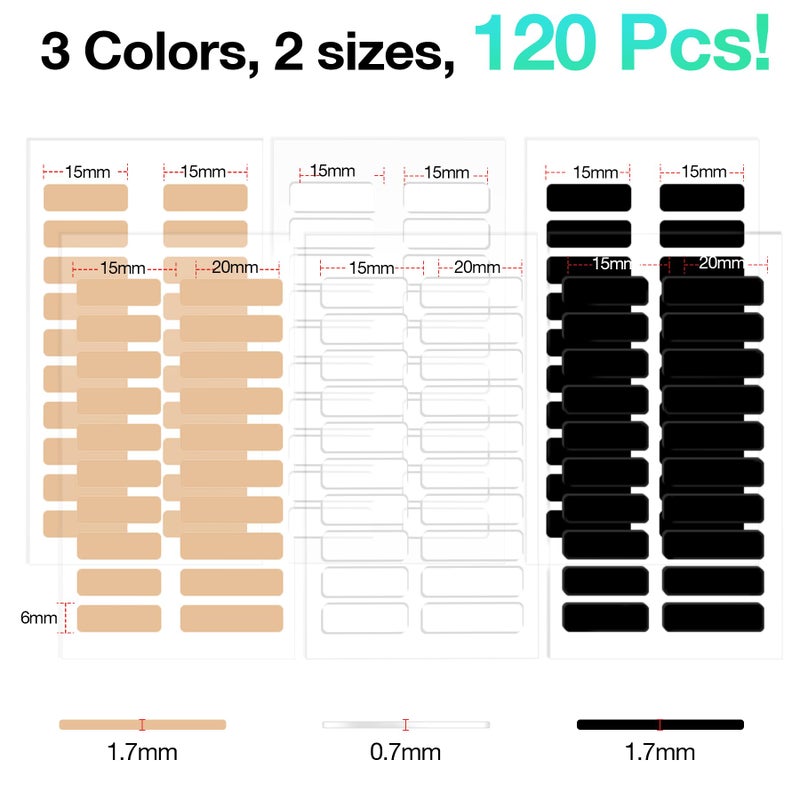 YWXTW [Cut Freely & Invisible for Oura Ring Size Adjuster, Waterproof Adhesive Guard Compatible with Samsung/Ultrahuman/Ringconn Ring, Thinner Sizers for Smart Ring, 3 Colors (120 PCS) - Image 4