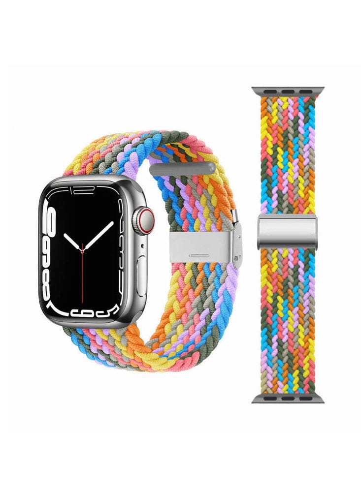 Adjustable Braided Solo Loop Replacement Band For Apple Watch 45/44/42mm Series 7/6/5/4/SE