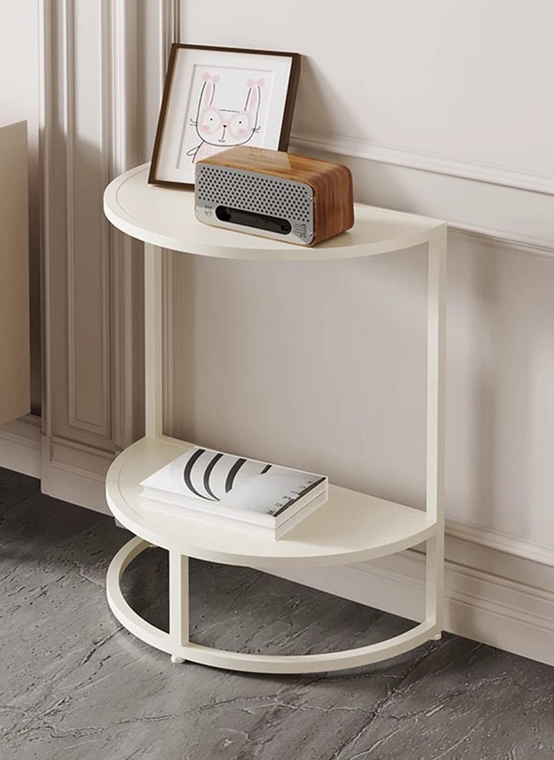 Sharpdo 2 Semicircular Side Tables, Double-Layer Sofa Side Table,Coffee Table, for Bedroom,Living Room - Image 1