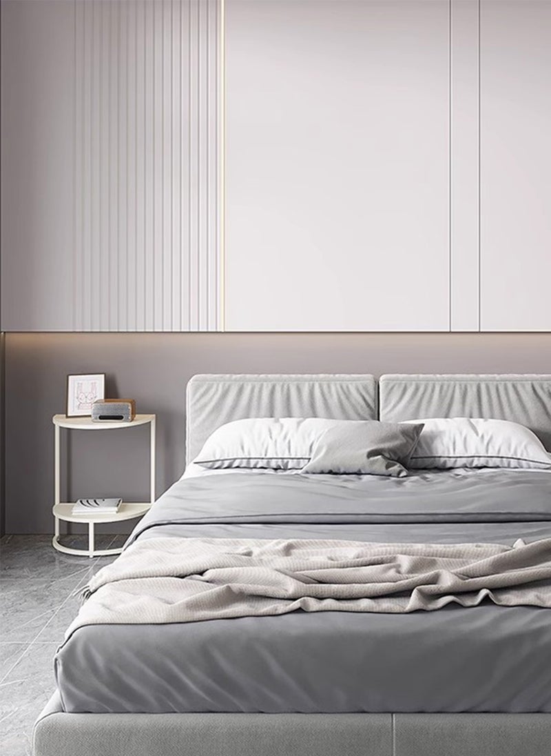 Sharpdo 2 Semicircular Side Tables, Double-Layer Sofa Side Table,Coffee Table, for Bedroom,Living Room - Image 4