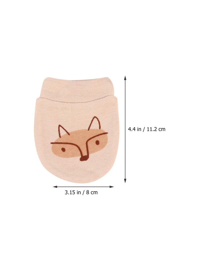 GGOOT 3 Pairs Cotton Baby Anti Scratching Gloves Newborn Face Protection Scratch Mittens No Scratch Mitts for Newborn Infants Baby Boys Girls  - Image 3
