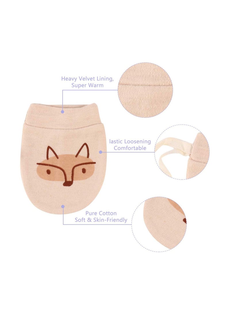 GGOOT 3 Pairs Cotton Baby Anti Scratching Gloves Newborn Face Protection Scratch Mittens No Scratch Mitts for Newborn Infants Baby Boys Girls  - Image 5