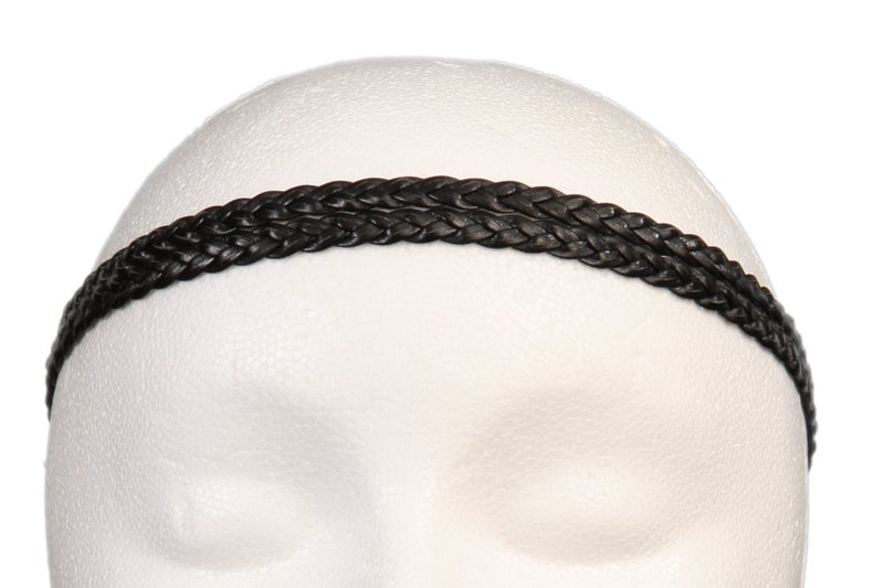 Caravan Headband, 2 Braid Stretch, Black