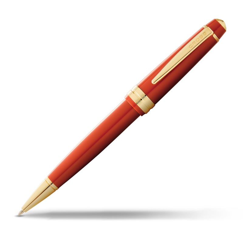 Cross Bailey Light Refillable Ballpoint Pen Presented in a Everyday Gift Box - Medium Point, Black Ink, Polished Amber - Image 1