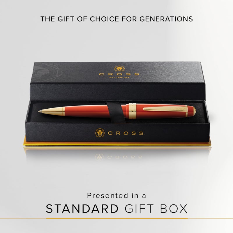 Cross Bailey Light Refillable Ballpoint Pen Presented in a Everyday Gift Box - Medium Point, Black Ink, Polished Amber - Image 4