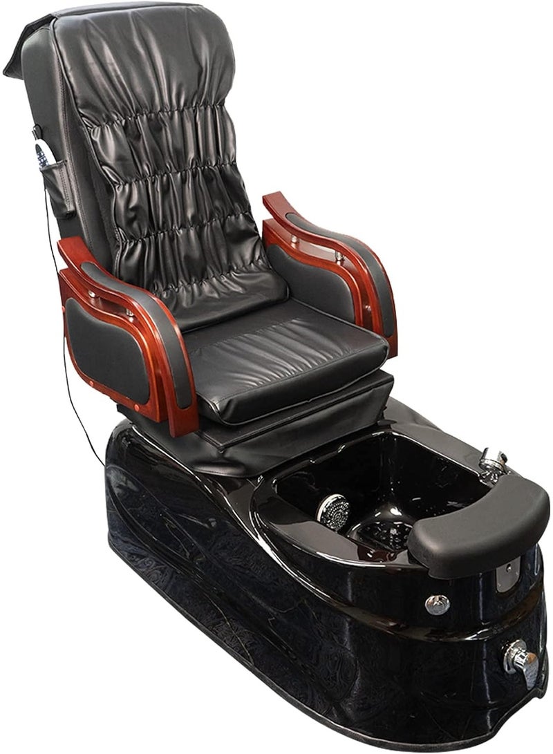 Meishida Electric Sofa Spa Chair Remote Control Settings, Electric Massager, Adjustable Chair & Foot Tub for Professional Beauty Spa Salon Barbershop Furniture (Black Brown)  - Image 1
