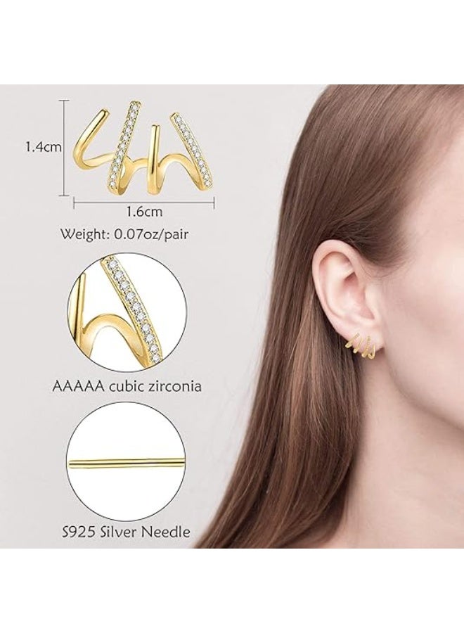 1 Pair Elegant & Simple U-Shaped Earrings, Women's Fashion Studs, Zinc Alloy with Stainless Steel Posts, All-Season Versatile Jewelry Accessory for Daily & Celebration Wear  - Image 4
