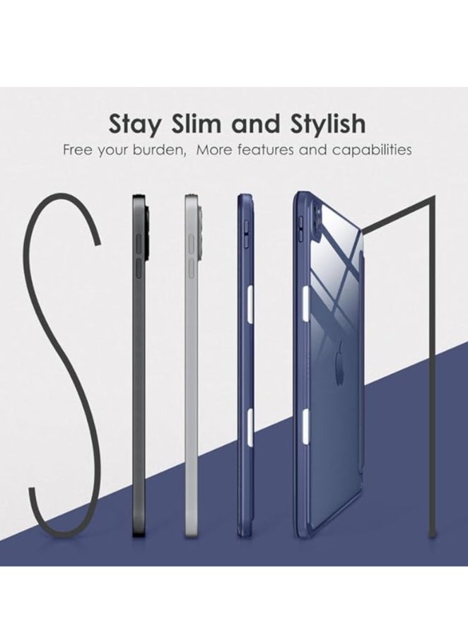 vesus Premium Acrylic iPad Case with Pencil Holder - 2024 New All-Around Bend-Proof Protection, High Drop Resistance, Fingerprint Resistant, 360Â° Coverage, Anti-Scratch Diamond Clear Back, Auto Sleep/Wake - Image 5