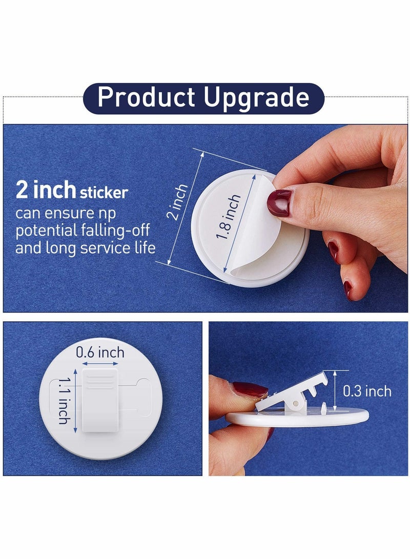 KASTWAVE مشابك ستائر الدش ذاتية اللصق، واقي ضد الرذاذ العاصف للحمام، مشبك وزن ستائر الحمام للمنزل، مشابك رذاذ الدش، مشابك ستائر مقاومة للرياح، حماية من الرذاذ اللاصق للدش (4 قطع) - Image 5