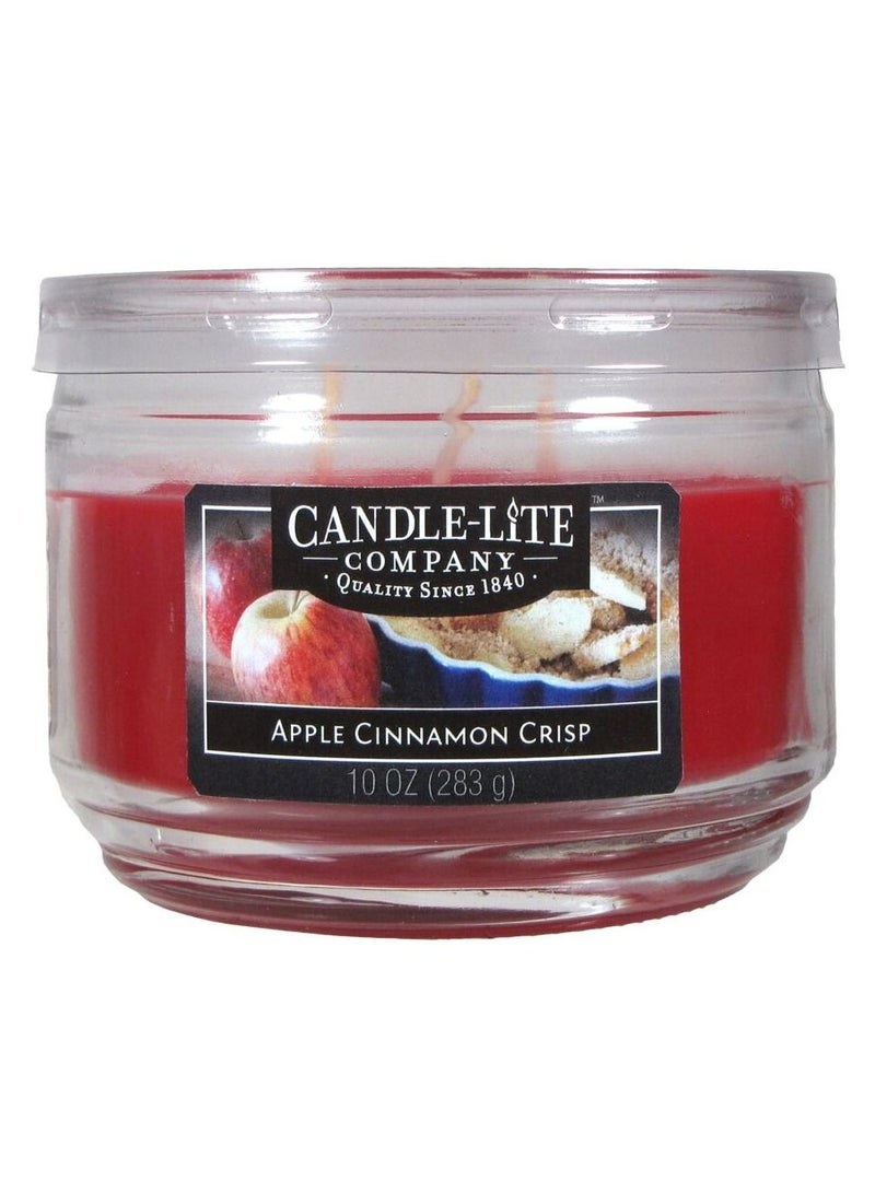 Candle-Lite Apple Cinnamon Crisp Candle Glass Red 10oz