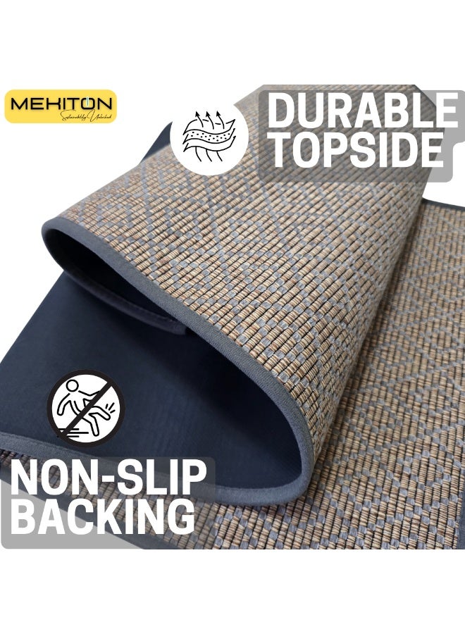 MEKITON Set of 2 PCs Premium Anti Fatigue Kitchen Mat, Non Slip Natural Rubber Mats, Washable Runner Rugs for Kitchen Floor Front of Sink, Laundry Room  45X120CM + 45X75CM (Grey). - Image 2