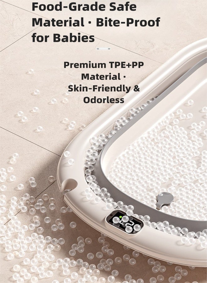 حمام أطفال قابل للطي موفر للمساحة - تحكم ذكي في درجة الحرارة، وضع الجلوس والاستلقاء، مناسب من حديثي الولادة حتى toddlers - Image 3