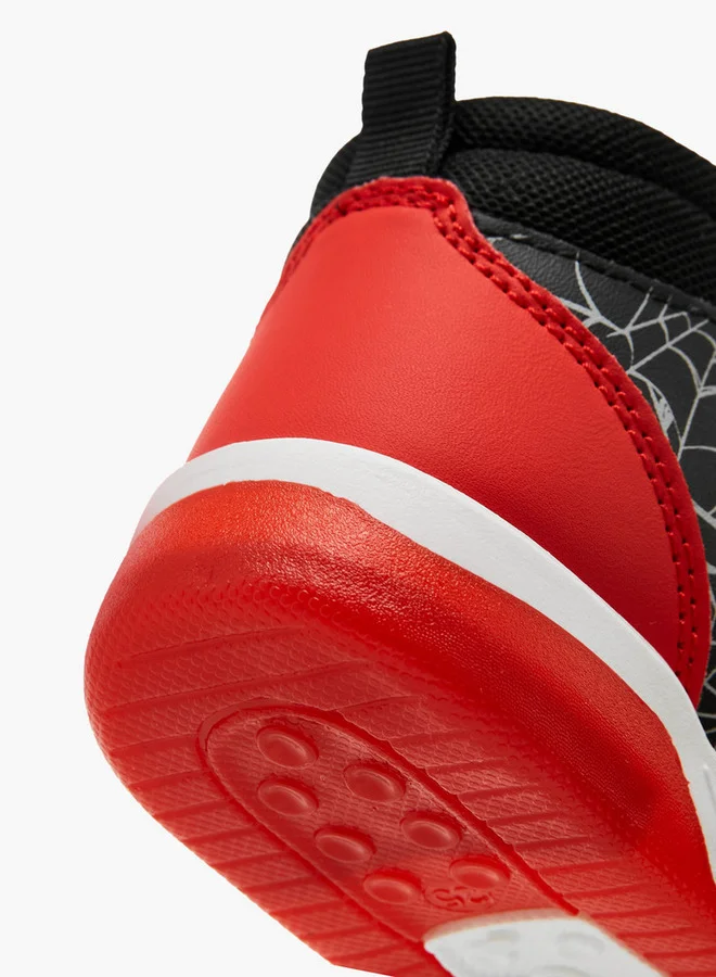 MARVEL Spider-Man High Top Sneakers with Hook and Loop Closure