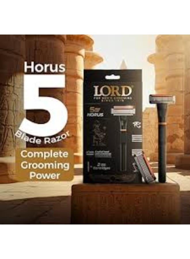 Lord Horse Mens Razor with 5 Blades + 2 Enthusias