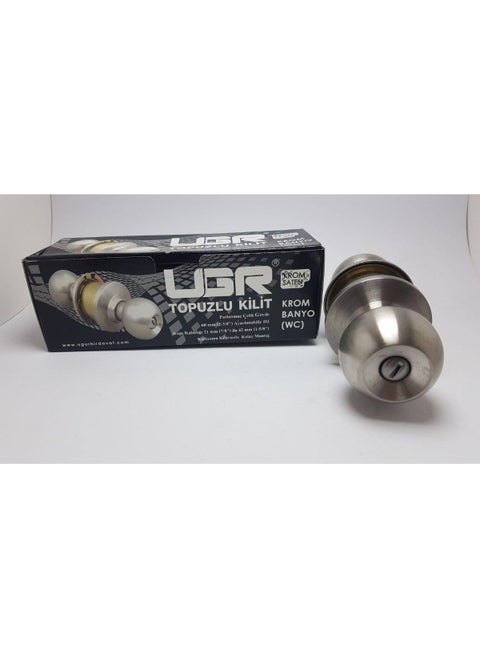Ugr Knob Lock Satin Wc Buttonless Keyless Two-Way Gray 1 Piece