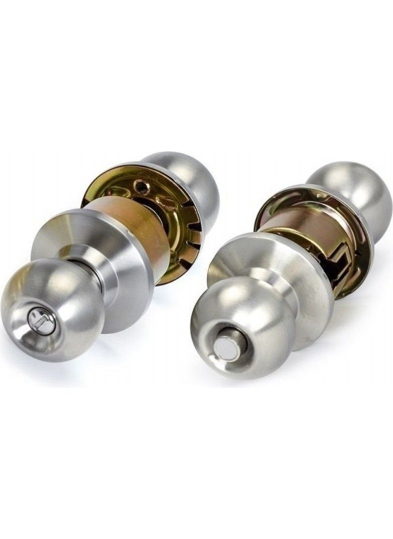 Enka Ugr Knob Lock Satin Wc Buttonless Keyless Two-Way Gray 1 Piece  - Image 2