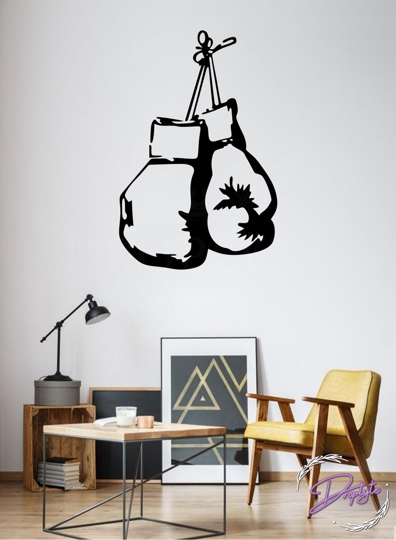 Droplyte Diy Art Boxer Gloves Wall Stickers For Office, Living Room, Bedroom Home Decoration Multicolor  - Image 2