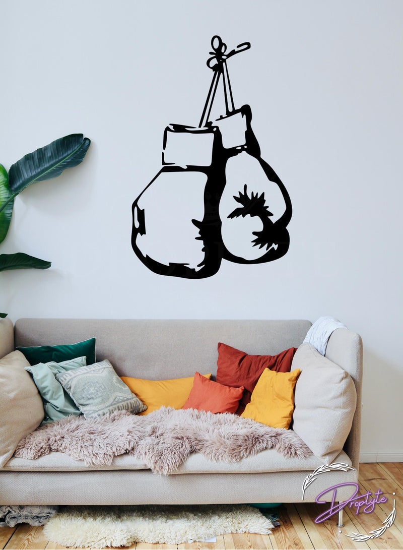 Droplyte Diy Art Boxer Gloves Wall Stickers For Office, Living Room, Bedroom Home Decoration Multicolor  - Image 3