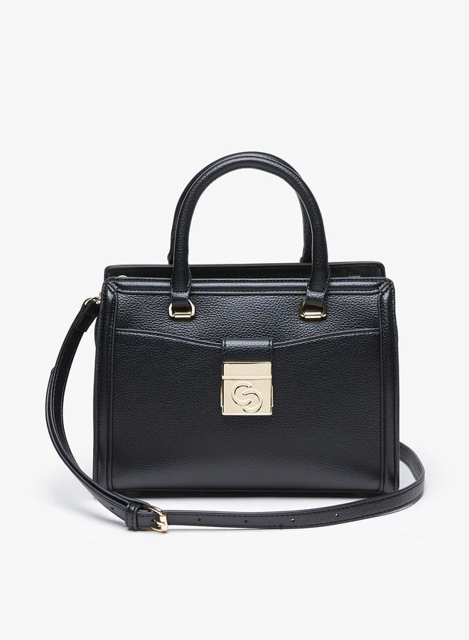 سيليست Women's Textured Tote Bag with Zipper Closure and Detachable Strap