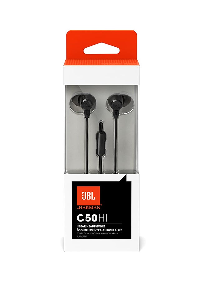 JBL Renewed - C50HI Wired In-Ear Earphones With Microphone Black - Image 3