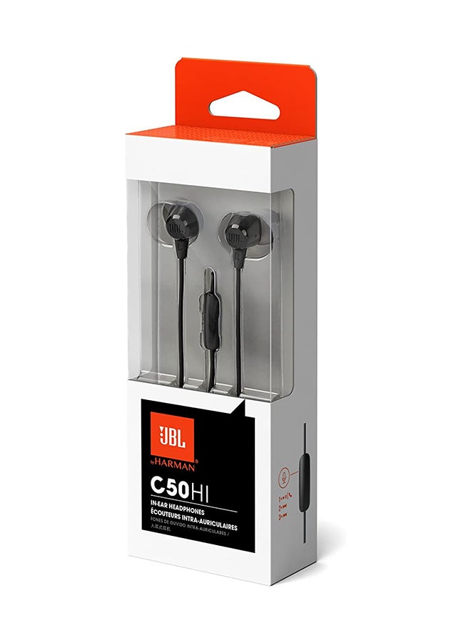 JBL Renewed - C50HI Wired In-Ear Earphones With Microphone Black - Image 5