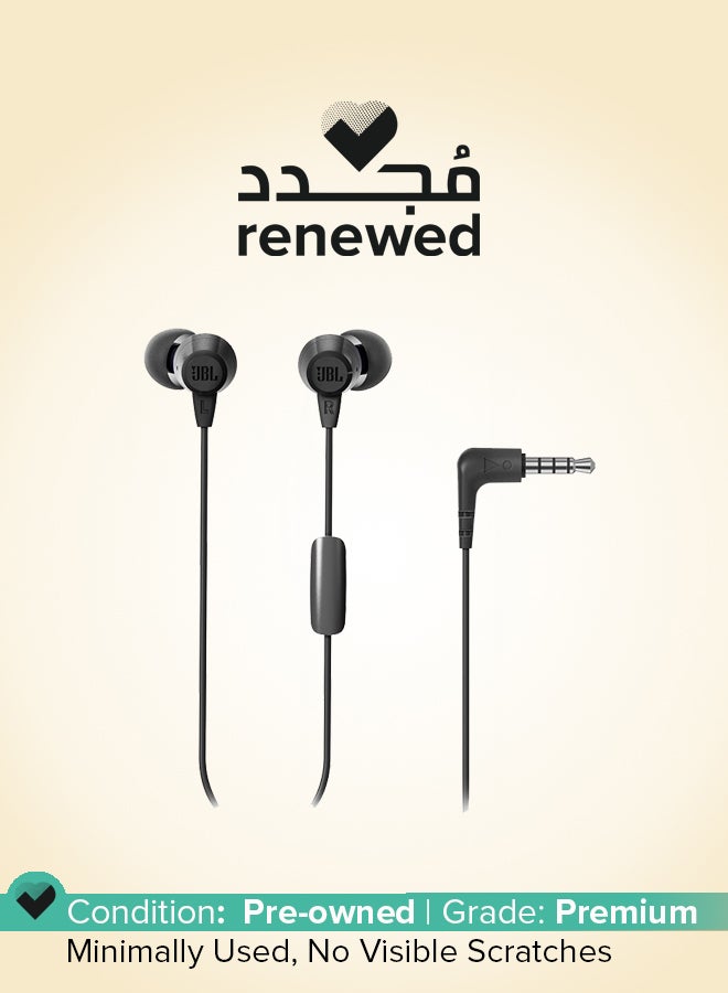 JBL Renewed - C50HI Wired In-Ear Earphones With Microphone Black - Image 1