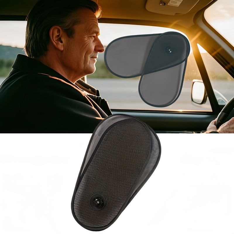 Adjustable Car Side Window Sunshade Foldable Rotating Thermal Barrier Day Night Glare Reduction Universal Fit For All Vehicles Car Interior Accessory Polyamide Material - Image 5